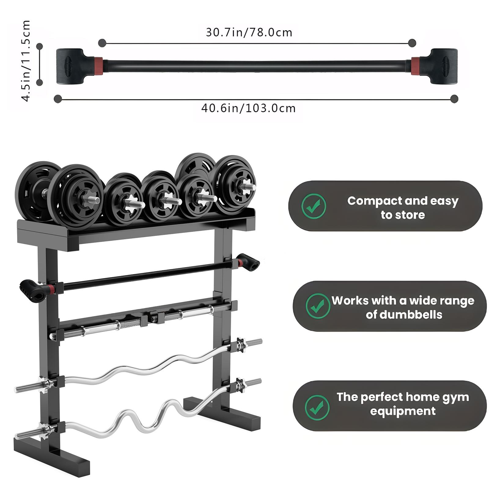 1PC Dumbbell Converter Bar - Home Gym Workout Exercise Equipment, Adjustable Dumbbells Weight Lifting Adapter, 200lbs Weight Capacity, Space-Saving, Easy-to-Use for Fitness Enthusiasts, Home Gym Equipment, Workout Equipment
