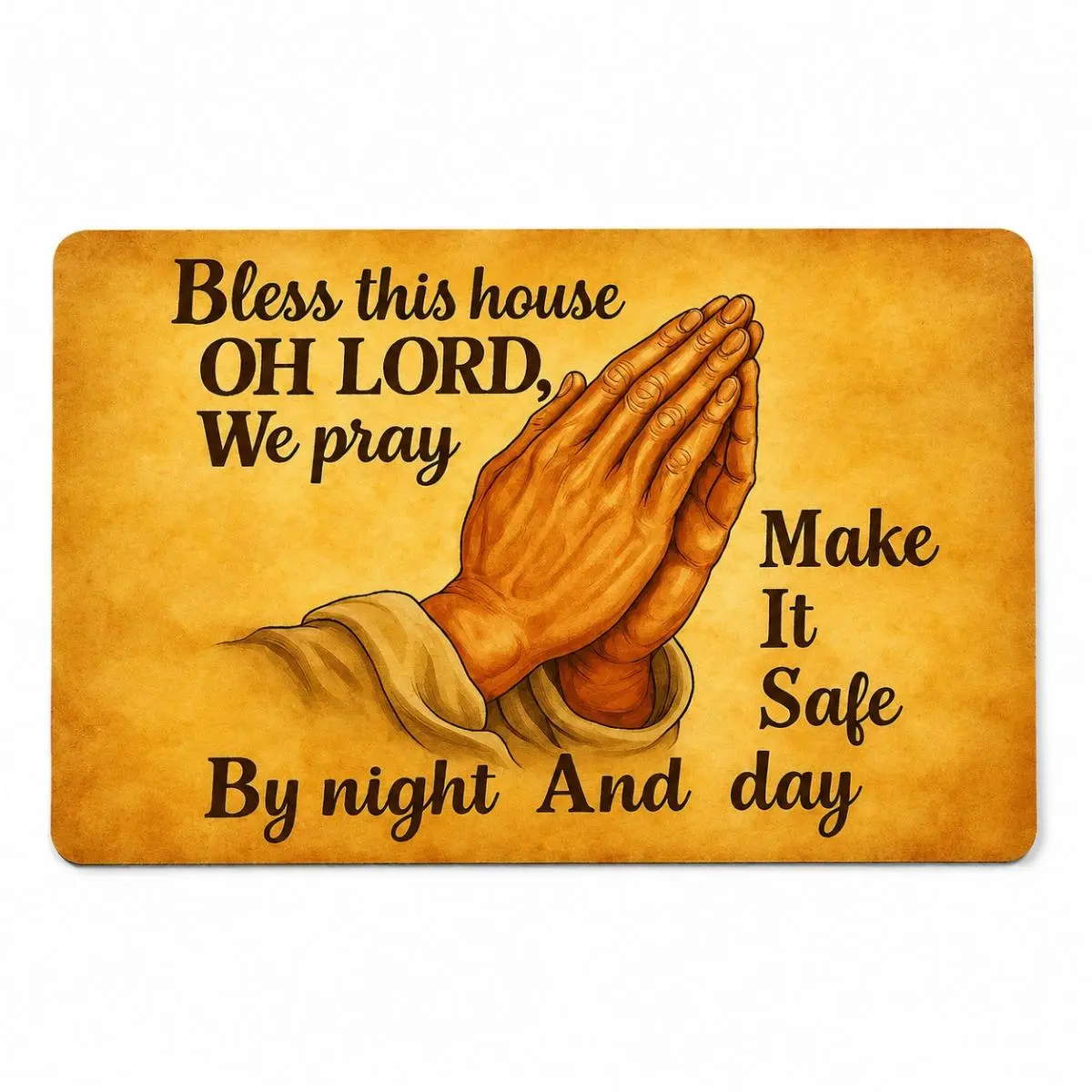 Bless This House Bathroom Mat, Christian Prayer Home Decor Rug, Faith Inspirational Non Slip Floor Mat, Religious Bathroom Decoration, Bible Verse Blessing Gift, Toilet Bath Shower Vanity Rug for Christian Home