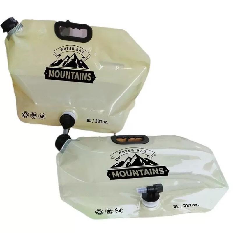 2-Pack Portable Outdoor Water Bags, Foldable Pe Square Storage Bags, Ideal for Camping, Picnics, and Travel, Durable and Lightweight Design