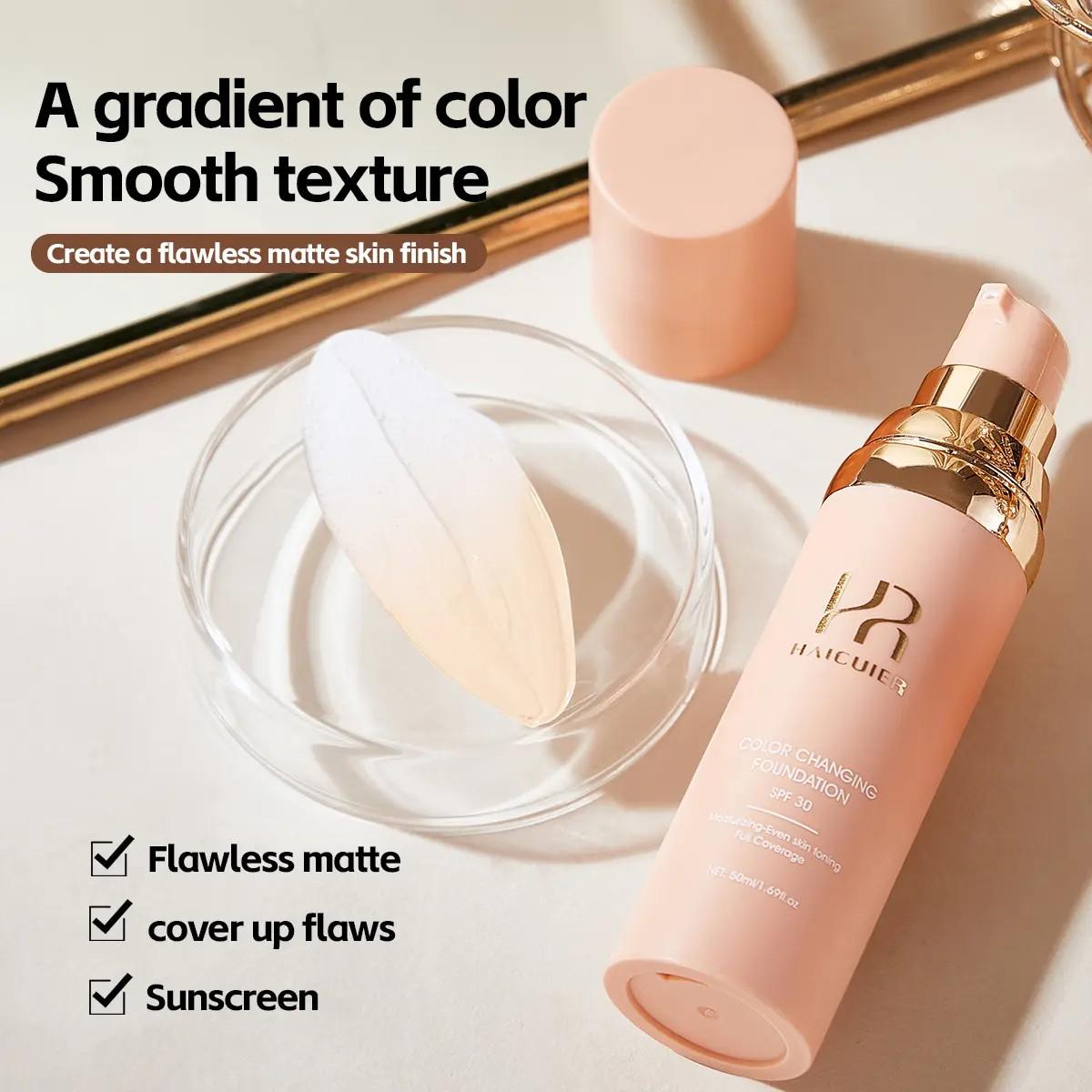 Multifunctional Color Changing, Moisturizing Makeup Foundation, Full Coverage, Creamy Texture, Even Skin Tone, Suitable for All Skins, Concealer Foundation Hybrid