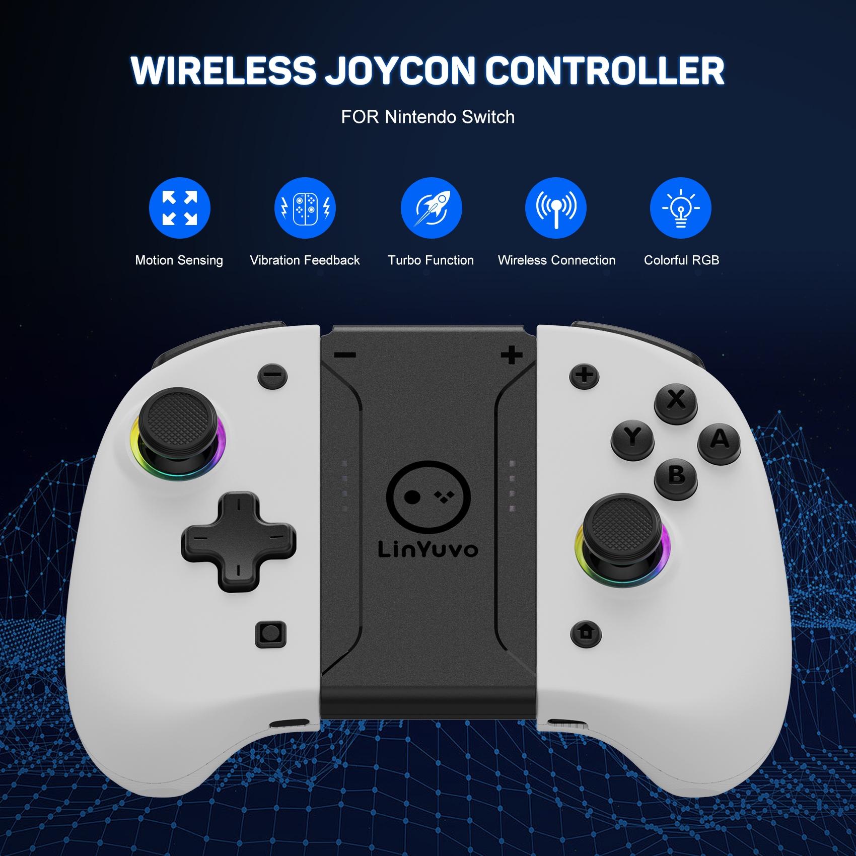 Wireless Bluetooth Controller For Nintendo Switch & OLED & Lite Gamepad Control Game Pad Command Mando Accessories Gaming Hall effect joystick RGB light macro six axis motion Kit