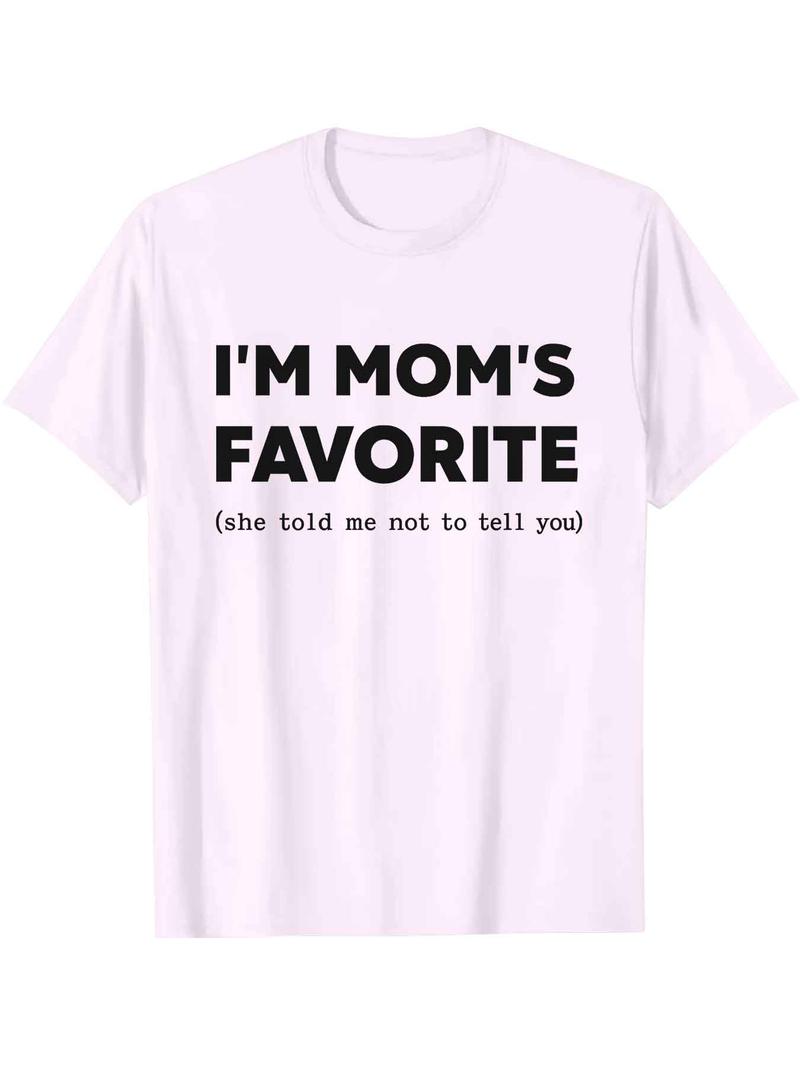 Funny Moms Favorite Son Daughter I'm Mom's Favorite T-Shirt Golf Gift for Men and Women Summer Wear