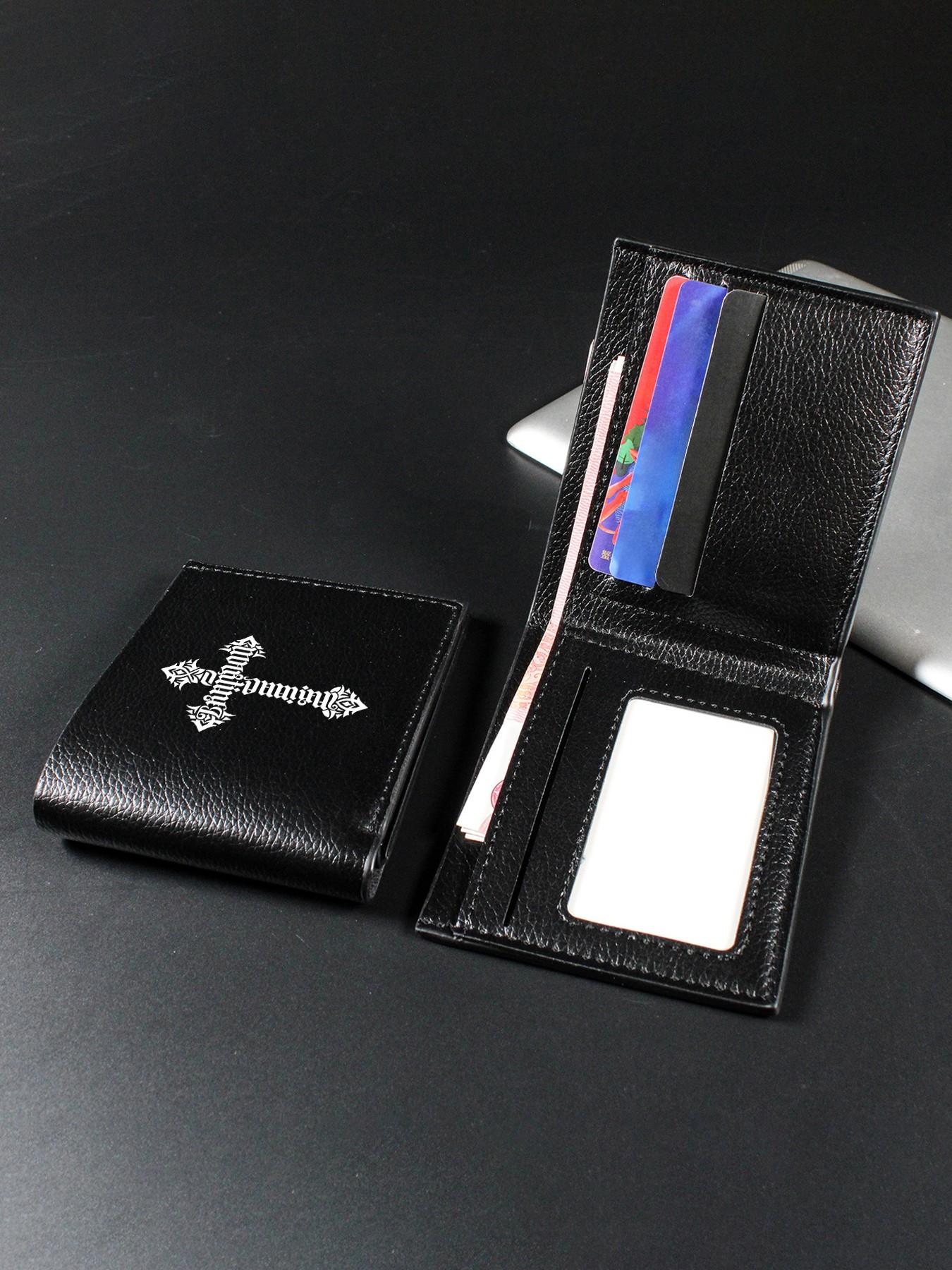 Christian Gothic Cross Men's Wallet, Large Capacity, Multiple Card Slots, Perfect Gift for Spring, Anniversary, Valentine's Day, Travel Essential
