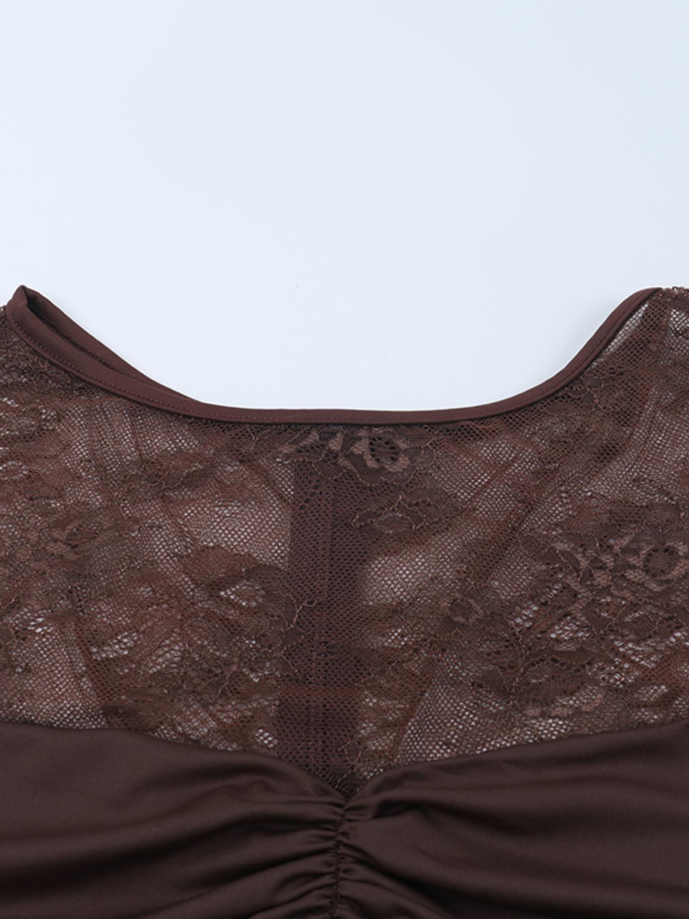 Elegant Lace Long-Sleeve Bodycon Dress, Sexy Slim-Fit Evening Gown, Alluring Fashionable Party Wear for Women