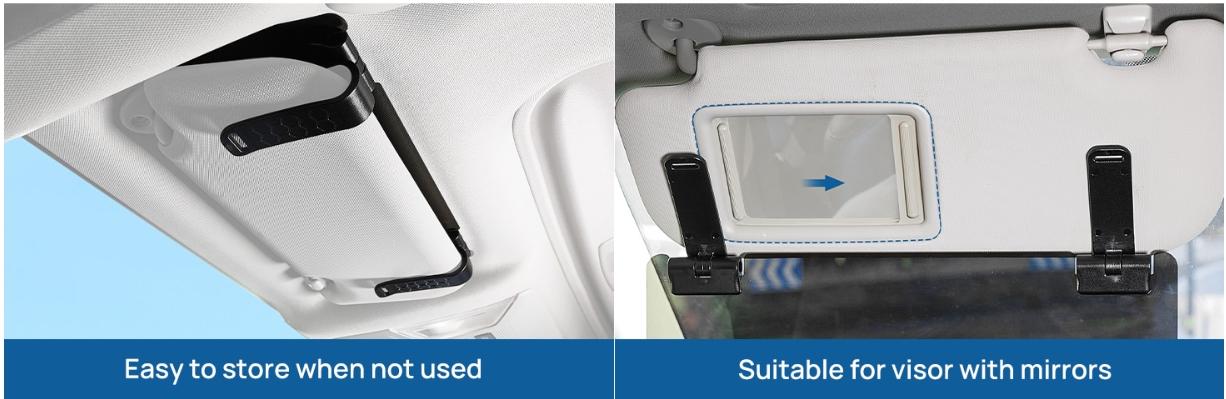 Car Sun Visor Extension, Polarized Sun Visor Extender, Universal Uv400 Sunshade, Adjustable Car Sun Visor, Dual Clip Design, Anti-Glare Diffused Light