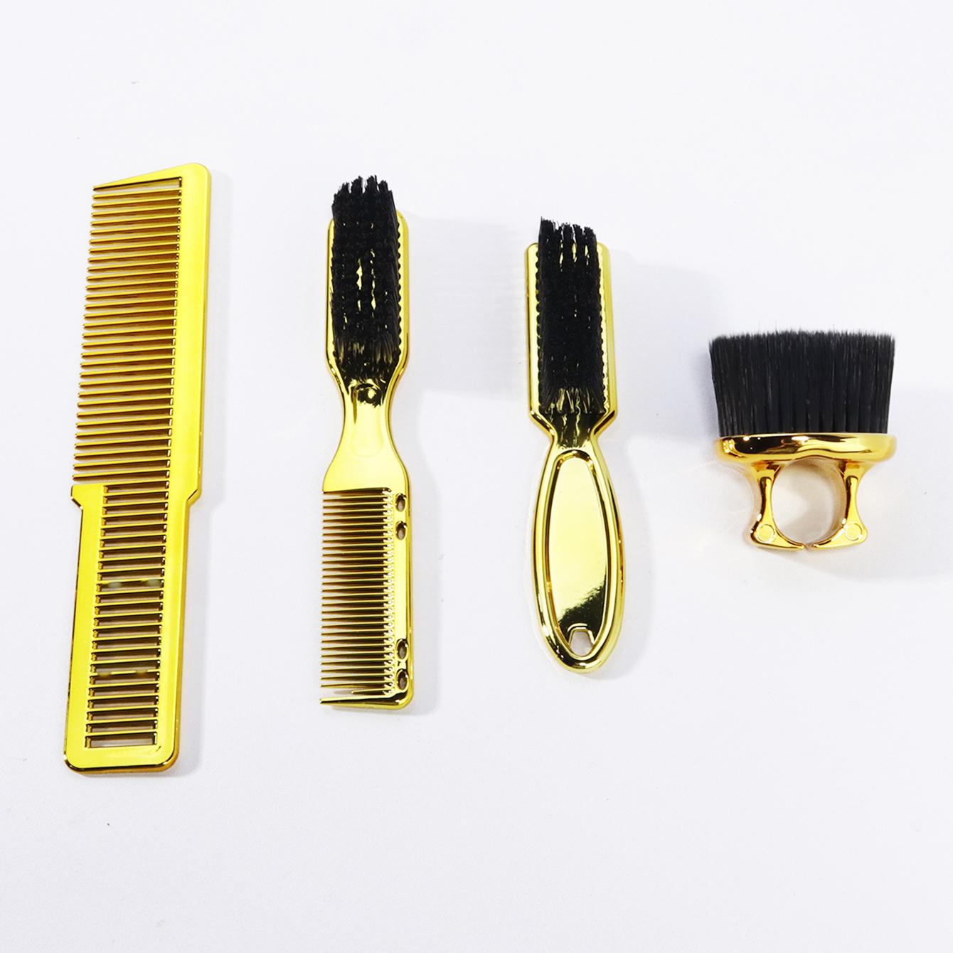 Hair Salon Styling Brush Set, Barber Neck Brush, Nylon Cleaning Brush, Anti-Static Flat Head Clipper Comb, Professional Haircut Tools