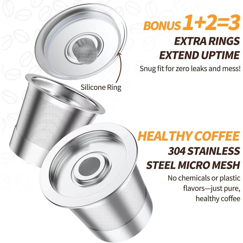 2 Pack Reusable K Cups Coffee Pods for Keurig 1.0: Stainless Steel Refillable K Cup - Reusable Coffee Filter for Keurig 1.0 Coffee Maker, Permanent, Eco-Friendly, Innovative Design