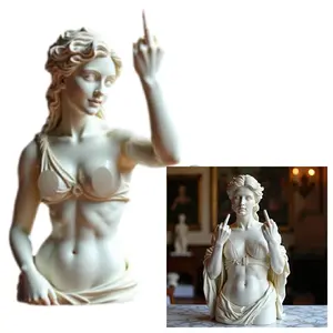 3D Resin Craft Funny Goddess Statue Vienna Goddess Art Statue Desktop Ornament Creative Design Cultural Symbol Office Home Decor