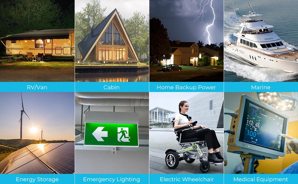 Renogy Deep Cycle AGM Battery 12 Volt 200Ah, 3% Self-Discharge Rate, 2000A Max Discharge Current, Safe Charge Most Home Appliances for RV, Camping, Cabin, Marine and Off-Grid System, Maintenance-Free Renogy Deep Cycle AGM Battery 12 Volt 200Ah, 3% Self-Discharge Rate, 2000A Max Discharge Current, Safe Charge Most Home Appliances for RV, Camping, Cabin, Marine and Off-Grid System, Maintenance-Free