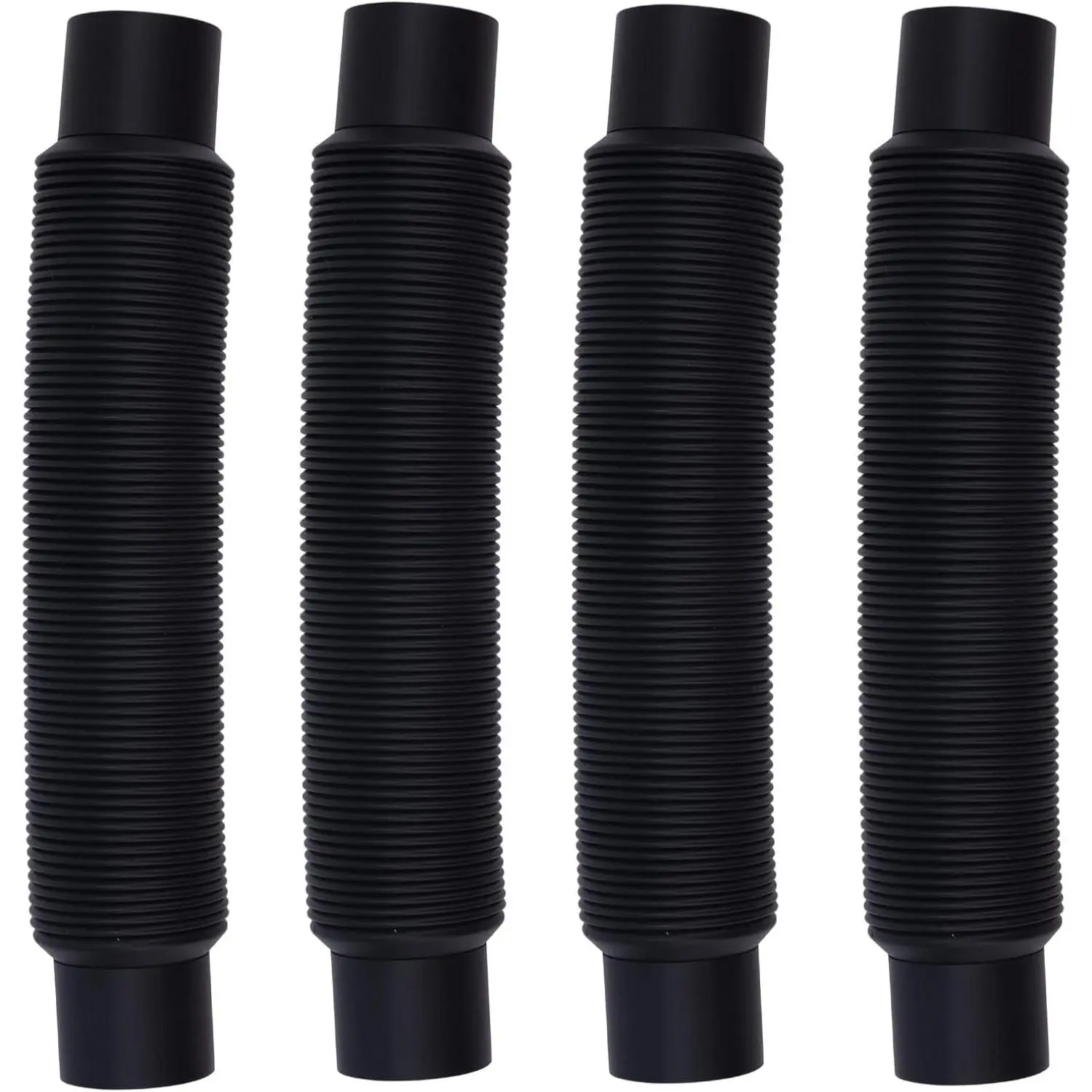 4pcs Rain Barrel Hose Connector, 1.25" D Stretchable Downspout Diverter Adapter 2 Rain Water Barrels Linking Kit for Outdoor Garden Home Use Storage More Rainwater