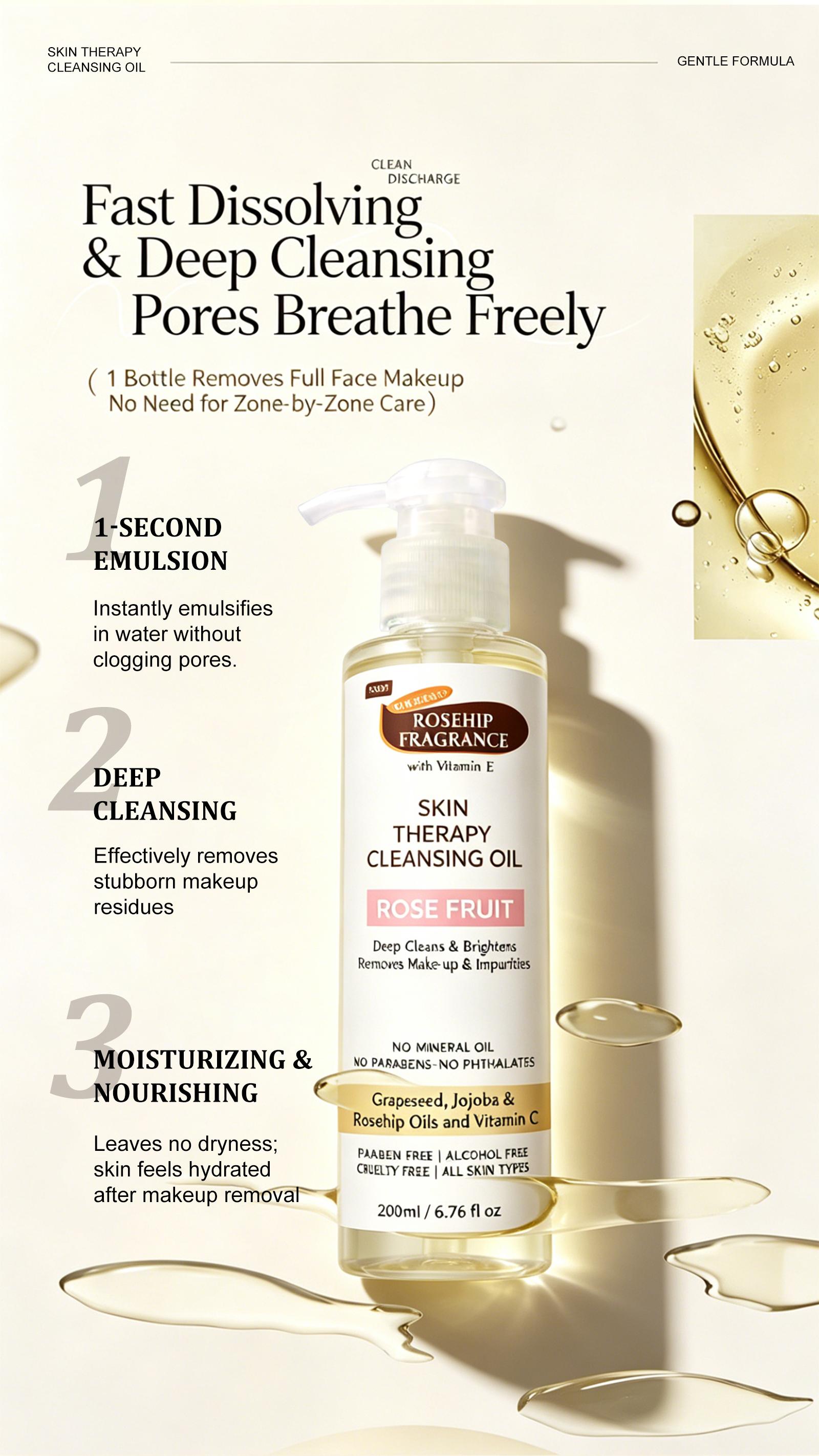 Multi-Purpose Pure Castor Oil Natural Nourishing Hydrating Oil, Support Fuller Looking Hair Eyelashes & Eyebrows, Deep Moisturize Dry Skin Strengthen Nails Cuticles, All In One Daily Skincare Hair Care For Men Women