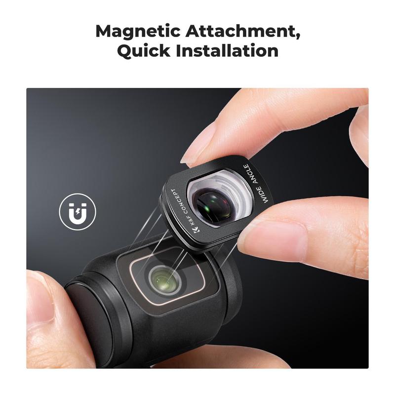 [K&F CONCEPT] (Only include lenses)Wide-Angle Lens Compatible with DJI Osmo Pocket 3, Magnetic Attach/Multi-Coated/Optical Glass