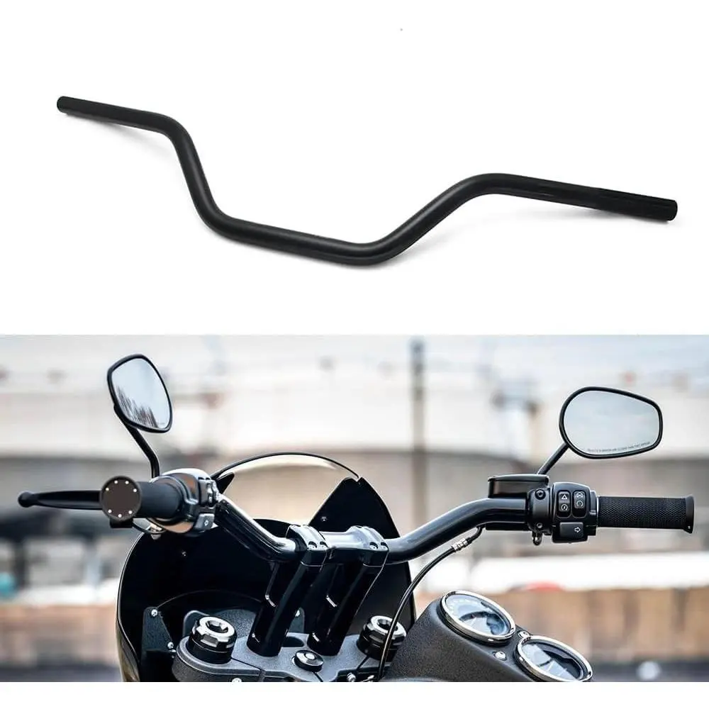 Universal 7/8" 22mm Black Motorcycle Drag Handlebars Universal For Cafe Racer Bobber Motocross Dirt Pit Bike ATV Ebike Mini Bike