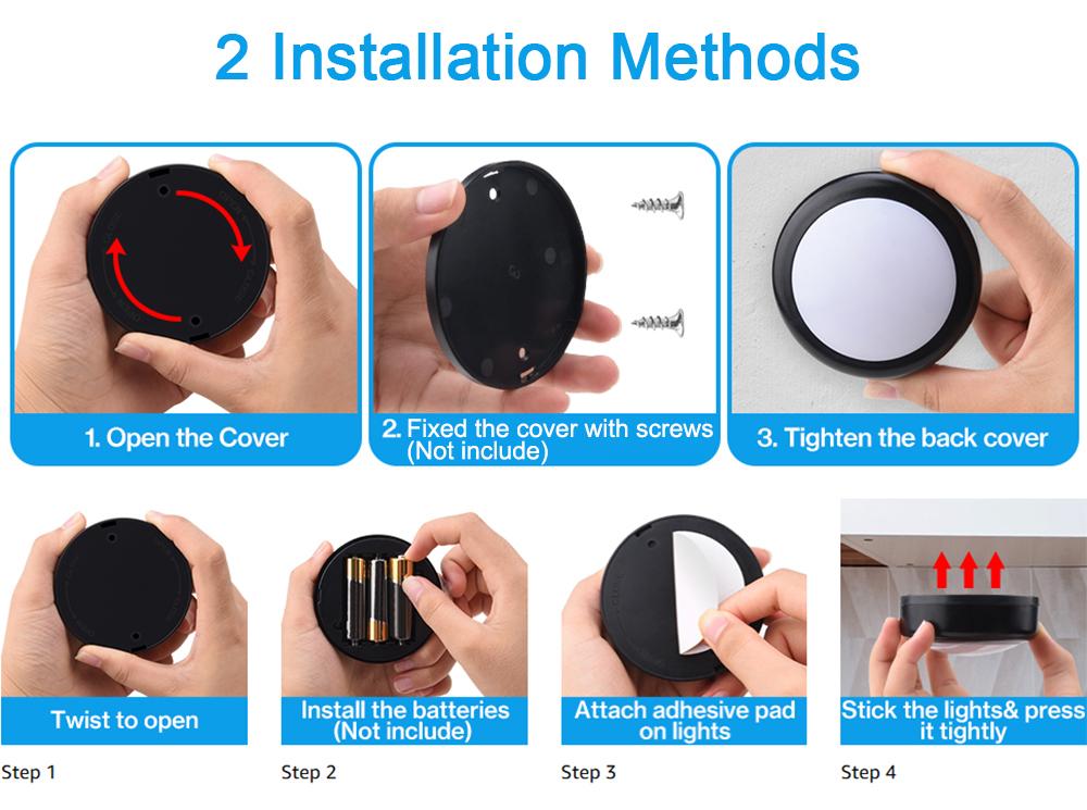 Wireless Puck Light Under Cabinet Lighting, Battery Powered LED Tap Light 13 RGB Colors Night Lamp with Remote Control, Home Decor Light Party Light Gaming Light