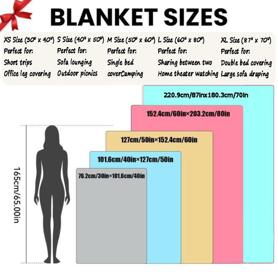Rachel Theme Flannel Blanket, Large Soft Lightweight Warm, Perfect for Bed Sofa Office Camping Travel, Christmas Winter Gift