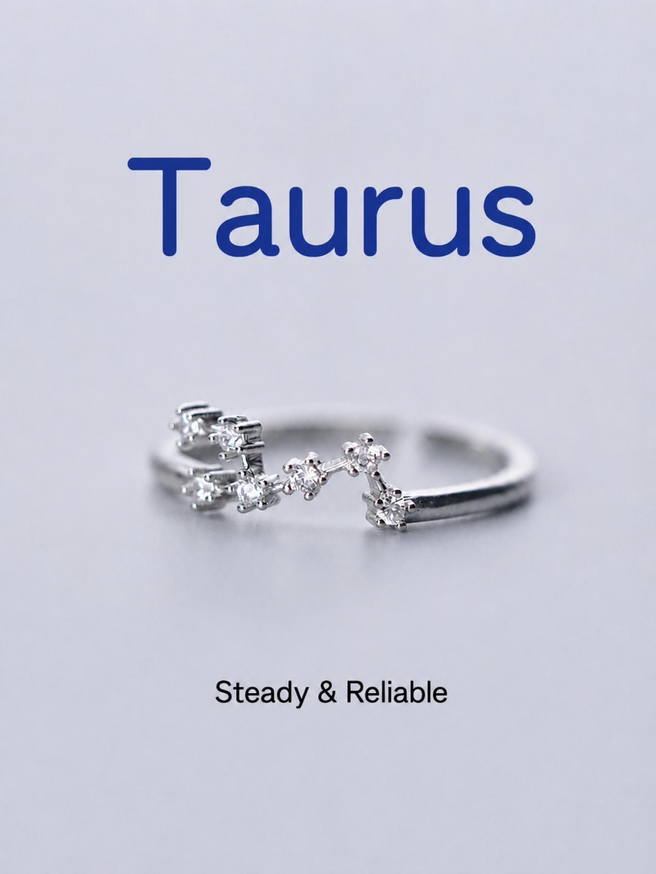 12 Zodiac Constellation Rings Set, Adjustable Open Star Sign Rings, Silver Tone Astrology Jewelry for Women, Fashion Ring