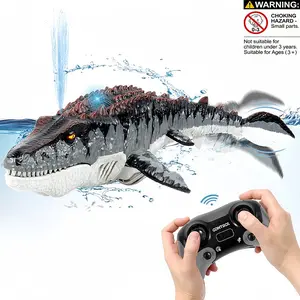 Remote Control Mosasaurus Toy, Rechargeable Pool Simulation, Light & Water Spray Function, Electric Sea Monster, Birthday Gift,Boys & Men gifts