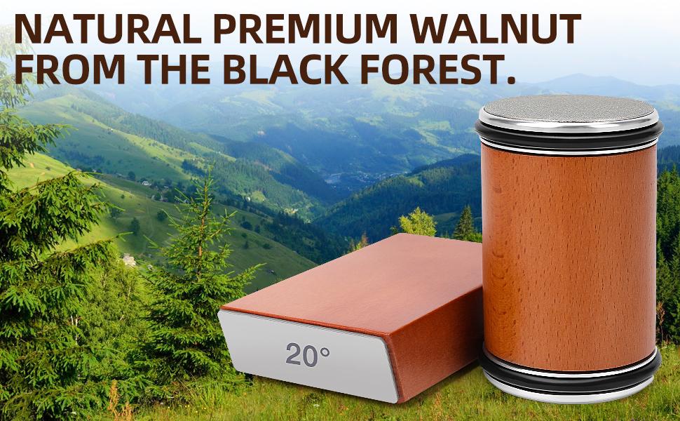 Rolling Knife Sharpener Kit, Knife Sharpening Tool, Roller Knife Sharpener with Diamond Stone for Kitchen, Wooden Rolling Knife Sharpener, Rolling Knives Sharpeners with Angle 15° & 20° for honing knives