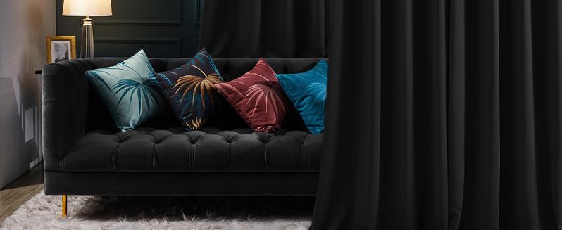 2 Panels Solid Blackout Curtains (85%-95% Light Blocking, Grommet Top, 52"W) – Thermal Insulated & Soundproof Drapes for Living Room, Bedroom & Home Office