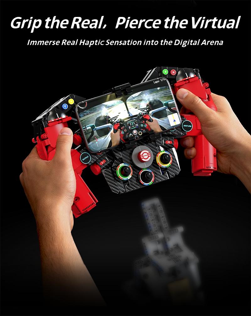 971Pcs Formula Racing Vehicle Steering Wheel MOC Blocks Supercar Model Building Toys Gifts for Adult Boys Technical Bricks Sets