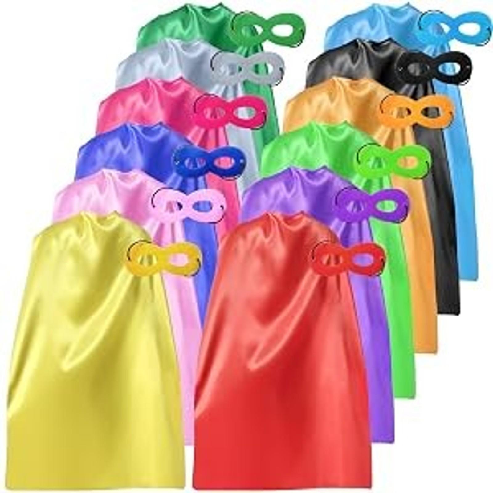 Superhero Capes and Masks for Adults, Teens, Men & Women - Team Building Dress Up Party Halloween Costumes, 7 Pack(Gift)