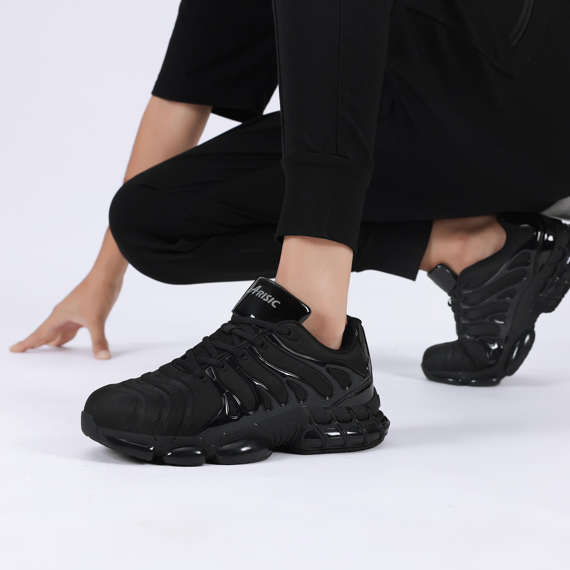 Steel Toe Shoes Men Lightweight Comfortable Work Shoes Slip On Safety Shoes Walking Sneakers Puncture Proof Loafers Outdoorfun