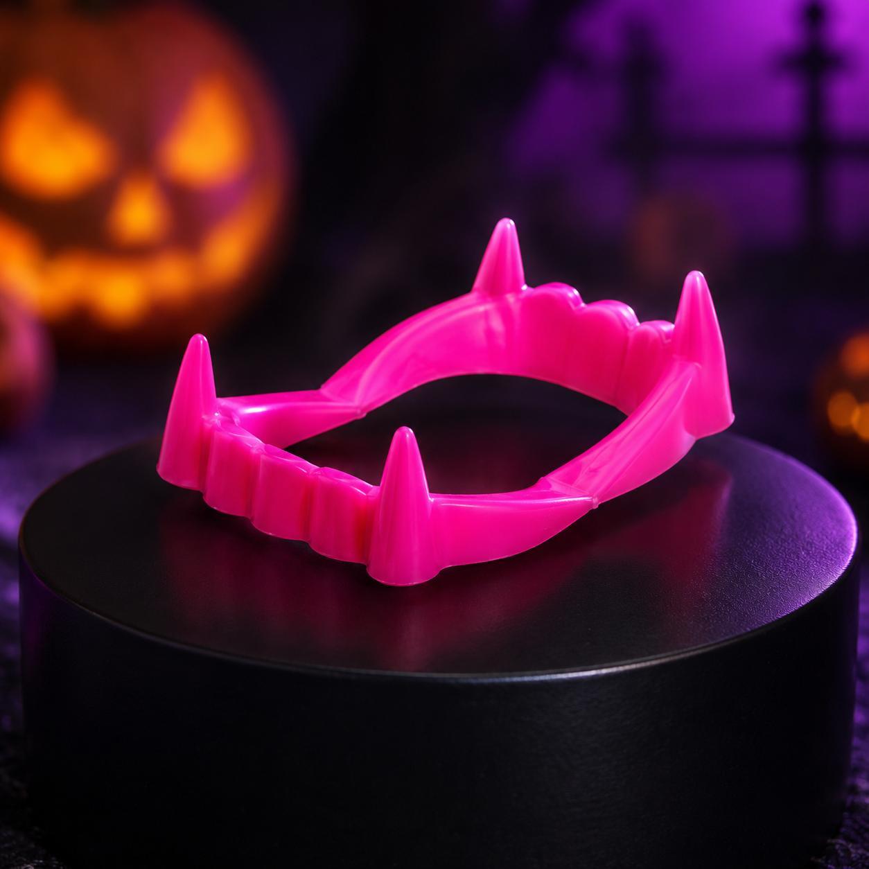 10PCS Random-Color Plastic Vampire Fangs - Fun Cosplay Teeth Set for Halloween Spooky Look, Indoor Recreation Dress-Up & Photo Props (Multiple Sets Available)