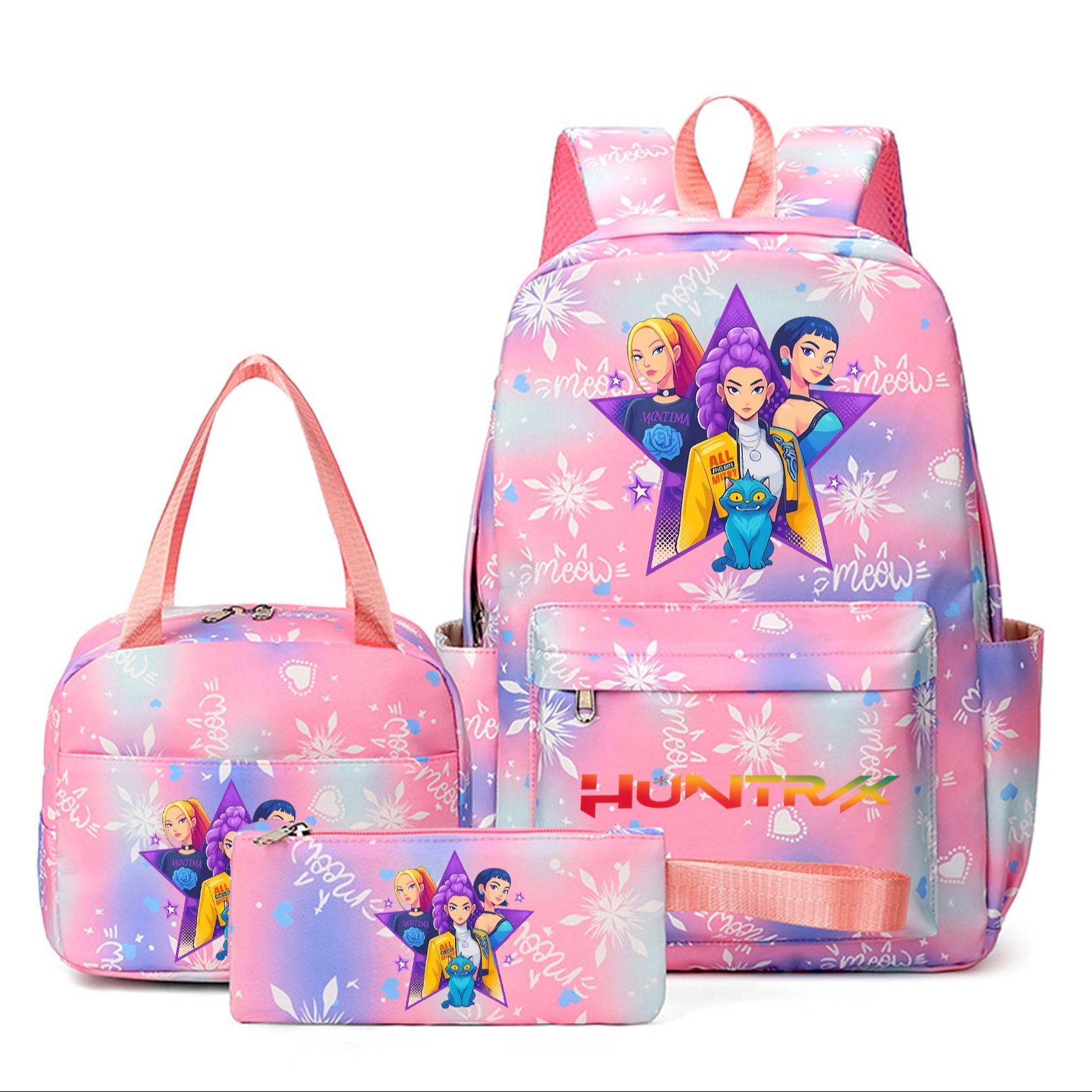 3pc Snowflake Backpack Set, Christmas Theme, High-Definition Print, Unisex Casual Bag, Multiple Scenarios, Durable & Stylish Design, School Backpacks