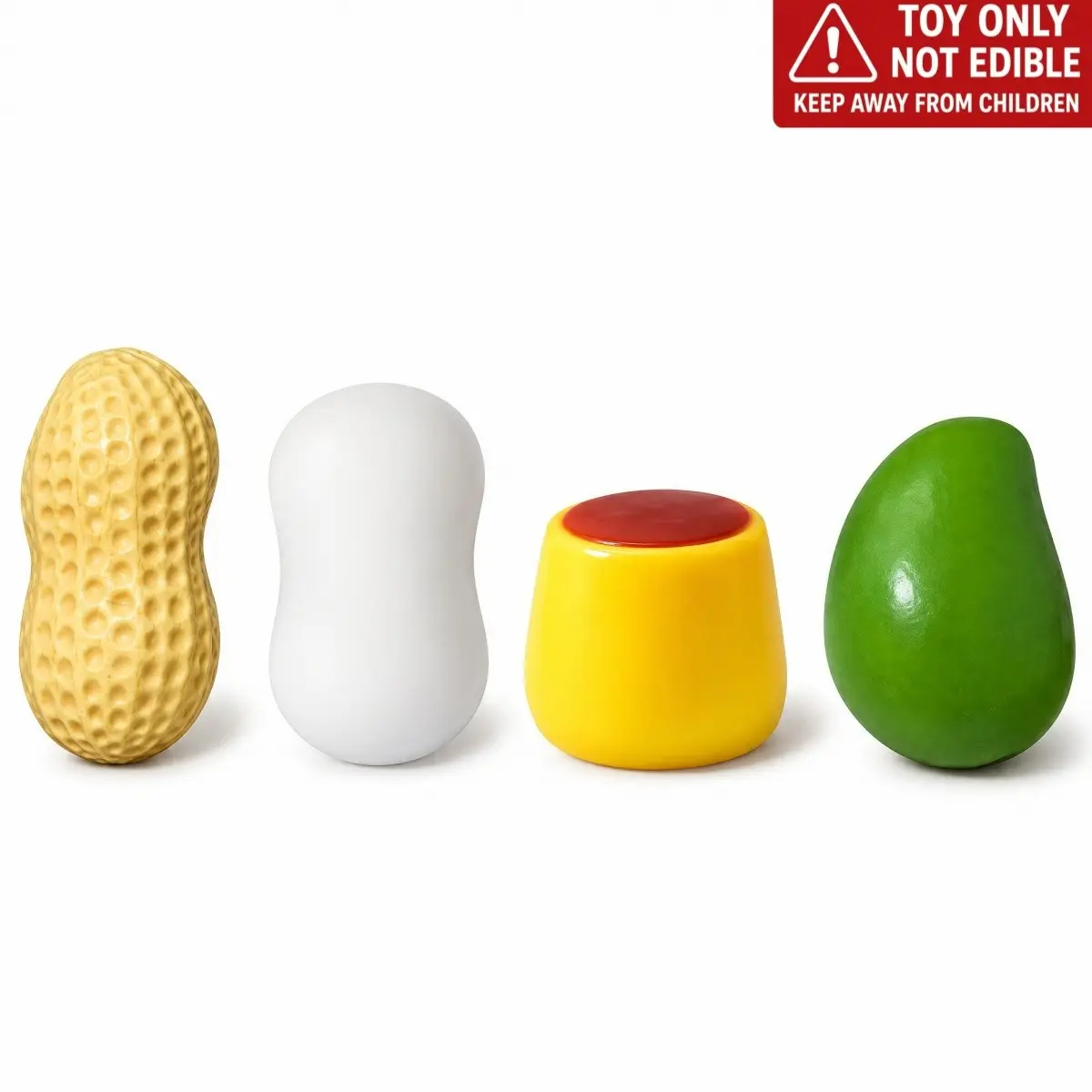 4 Pack Crunchy Squeeze Stress Ball, Mango Pudding Peanut & Soap Block Flake Filled ASMR Fidget, Moldable Sensory Squeeze Gift with Premium Box, Party Favors & Gifts