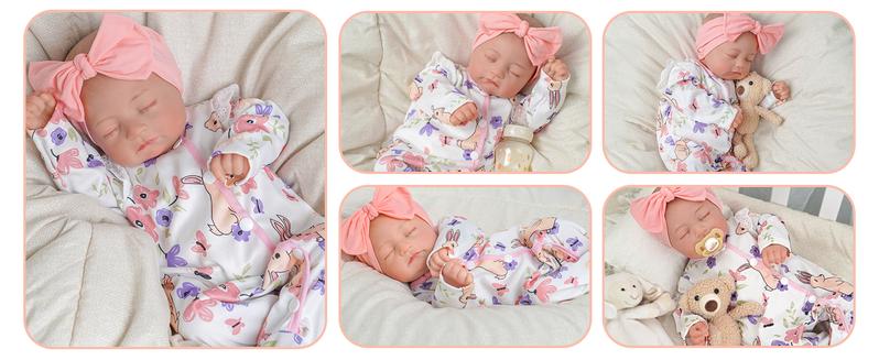 BABESIDE Reborn Baby Dolls - 17/20 Inch Cute Soft Vinyl Realistic Baby Doll Girl Poseable Smiling Real Life Rebornbabydoll with Complete Accessories for 3+ Years Old Gifts