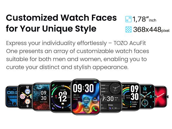TOZO S4 AcuFit One Smart Watch 1.78" AMOLED Screen for Men Women Devices Wearable Smartphone healthwatch phonewatch waterproof watch FathersDayGift