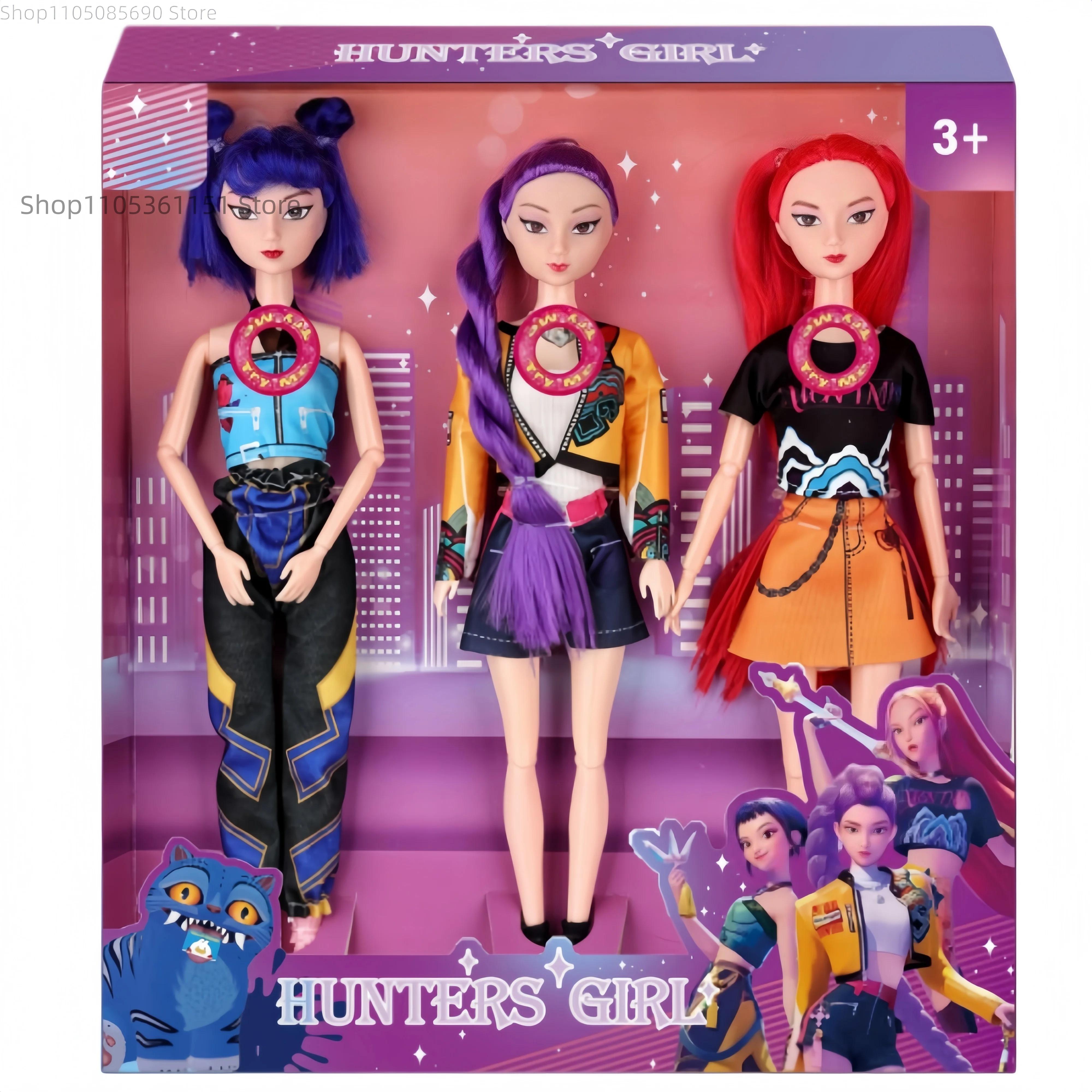 Hot High Quality Music style Anime Kpop Demon Hunters Doll Vinyl Toy Rumi Mira Zoey Demon Hunt Holiday gifts for Childrens