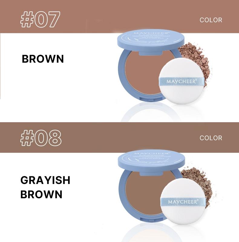 Long-Lasting Oil Control Powder Foundation, Waterproof & Sweatproof, Lightweight Breathable Makeup, Matte Finish Beauty Face Powder Box, Makeup Setting Powder