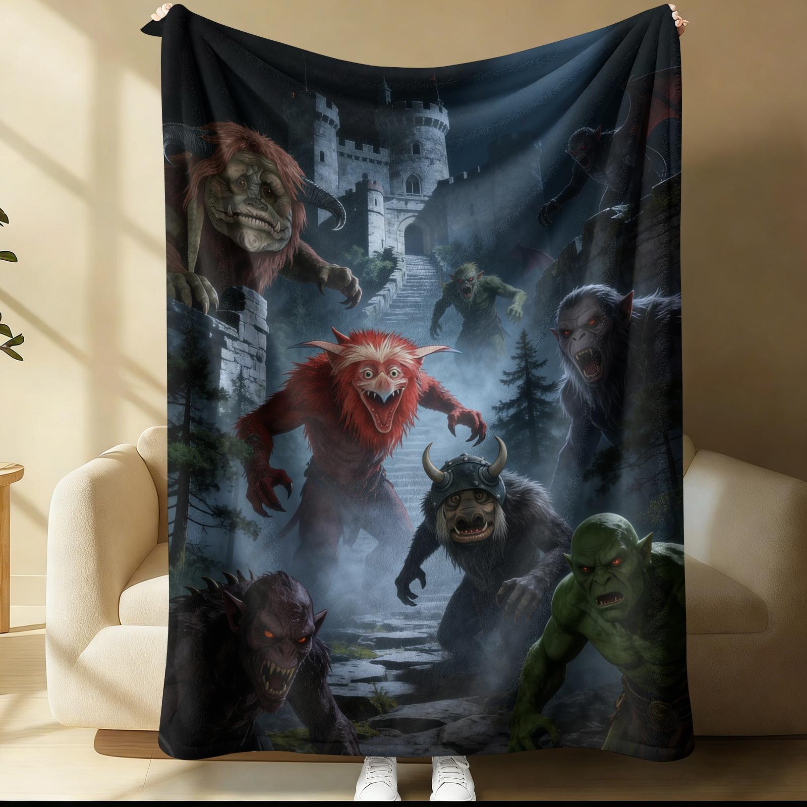 Labyrinth Pattern Blanket, Suitable For Children And Adults As Daily Holiday Birthday Gifts, Soft, Warm, And Lightweight Plush Blanket, Suitable For Bed, Sofa, Car, And Room Decoration