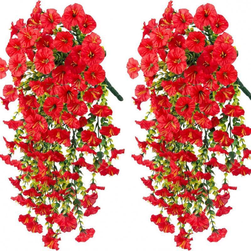 2/4/6Pack Artificial Morning Glory Vine, Faux Flower, Spring/Summer Decoration Decorative Flowers for Home Party Wedding Outdoor Yard Wall Hanging, Ornaments, Mother's Day Gifts 2/4/6Pack Artificial Morning Glory Vine, Faux Flower, Spring/Summer Decoration Decorative Flowers for Home Party Wedding Outdoor Yard Wall Hanging, Ornaments, Mother's Day Gifts
