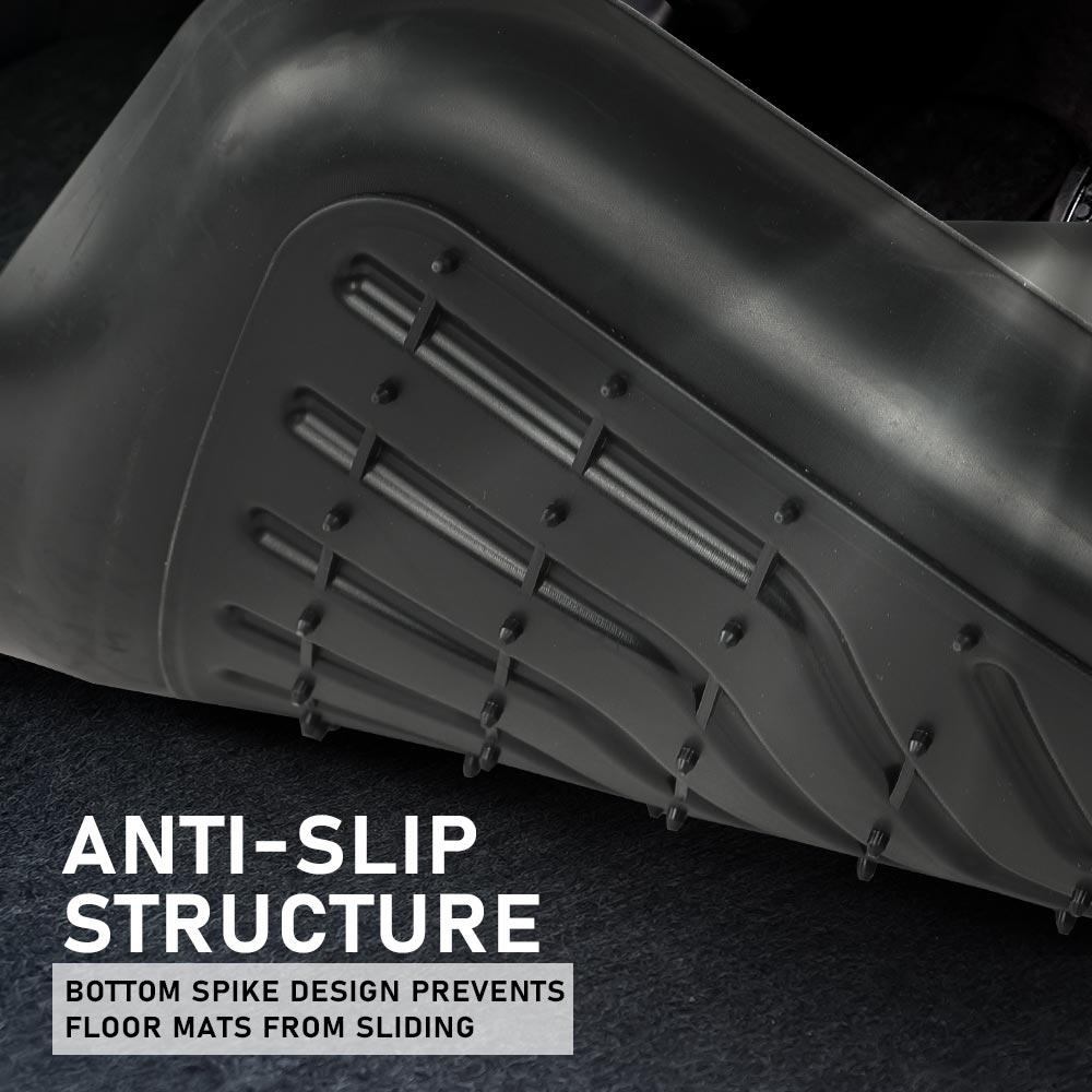 G-PLUS Fit For Tesla Model 3 &  Model Y 2017-2025 All-Weather Rubber Liners Floor Mats,New Waterproof Heavy Duty Car Mats,3 Piece Trim to Fit Floor Mats Fit for Model 3,Model Y,Model S