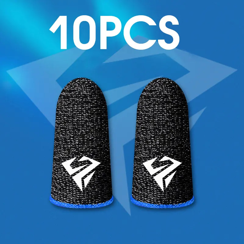10pcs Fabric Gaming Finger Sleeves for PUBG Gamers, Sweatproof, Anti-slip, Touch Screen Compatible, Breathable Mobile Game Fingertip Covers, Finger Sleeve