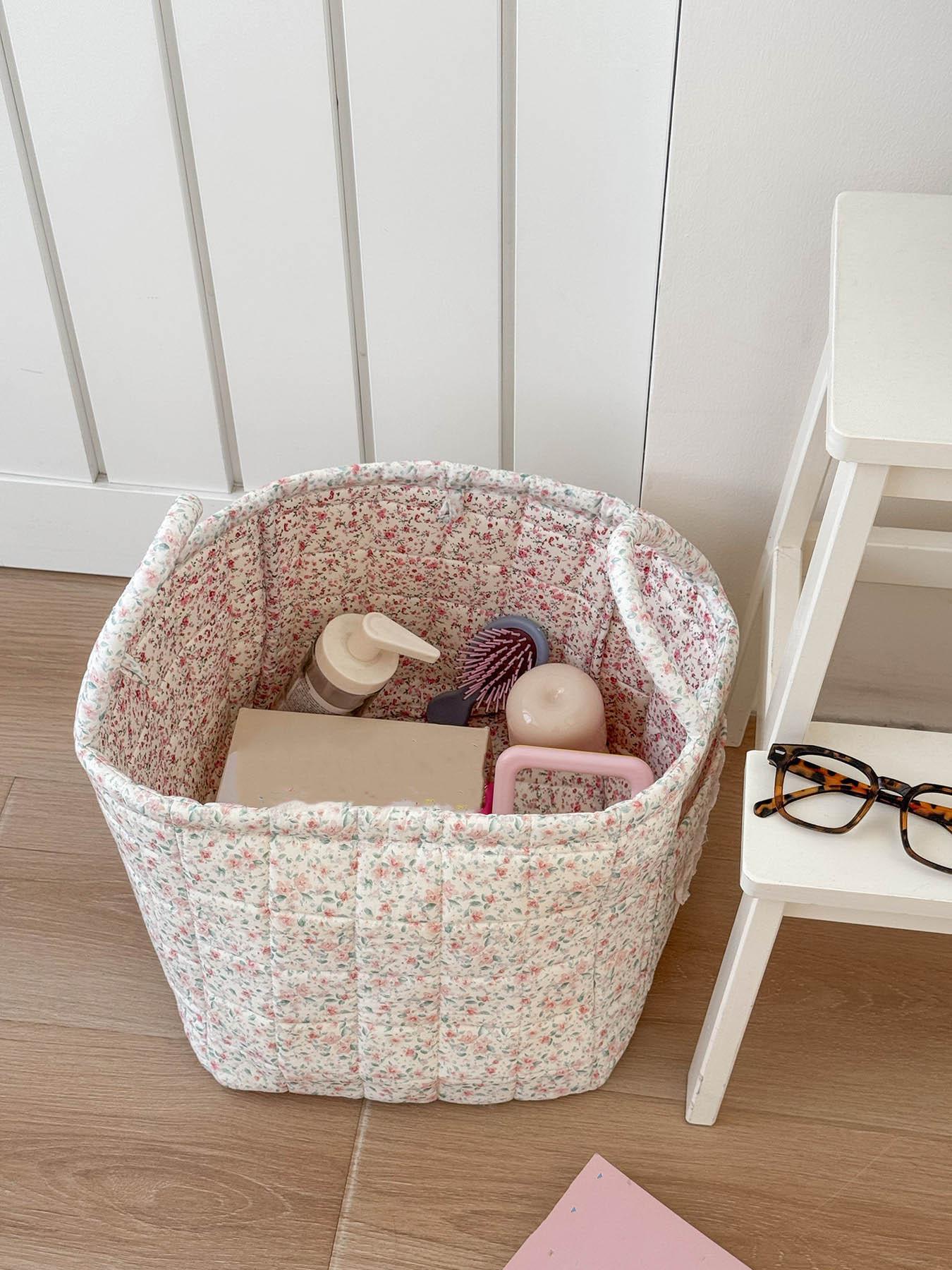 Elegant Home Storage Bag OrganizerMultipurpose Foldable Basket for Clutter Organization,Perfect for Living Room & Bedroom Use, Carrying Caddy, Portable Storage Basket