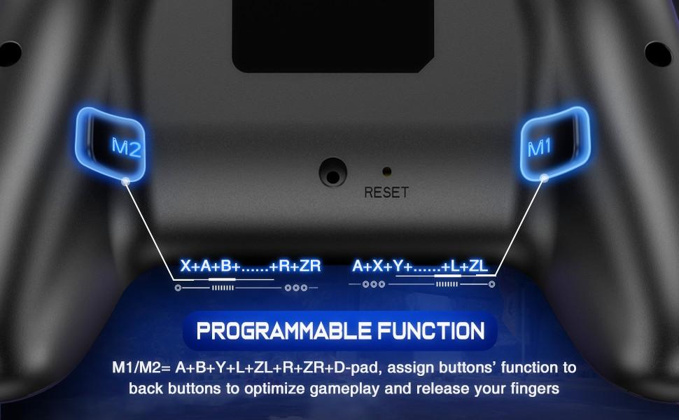 Switch Controller for Nintendo Switch/Lite/OLED Controller , Wireless Switch Controller with a Mouse Touch Feeling on Back Buttons, Switch Pro Controller with Programmable, Wake-up,Turbo Function
