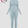 Women's Zipper Mock Neck Bodysuit, High Stretch Fitted Sports Jumpsuit, Casual Sporty Underwear for Women, Tight Fitting Jumpsuit