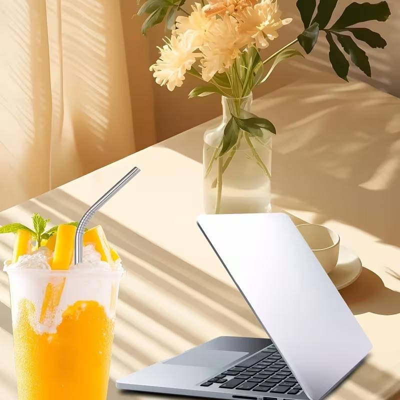 Reusable Straw and Brush Set, 304 Stainless Steel Straws for 20oz Tumblers, 8.5 Inch Straws for Cocktails/ice Tea/milkshakes, Dishwasher Safe