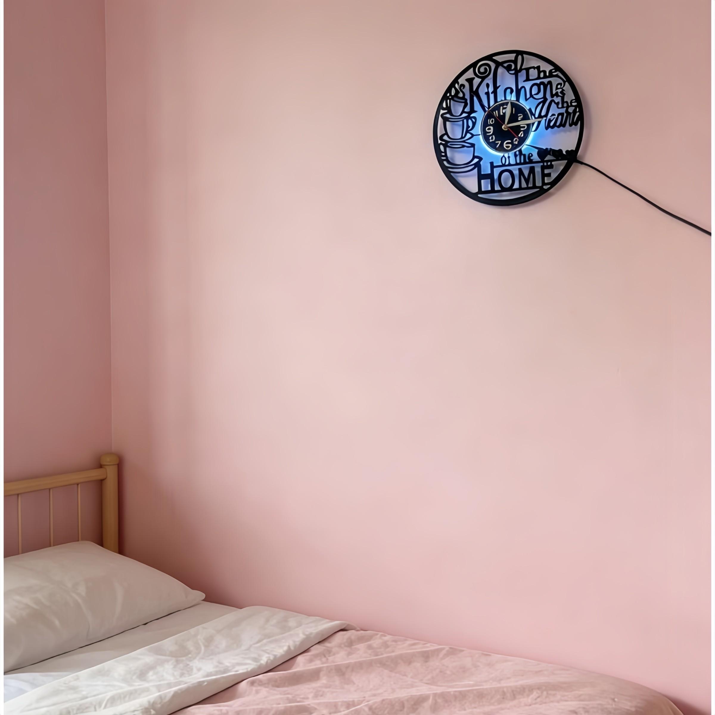 Coffee Cup LED Wall Clock, Stackable Coffee Cups with Steam Lines, Precision Timekeeping, Atmosphere Art Decor, Ideal for Coffee Lovers, Home Decor