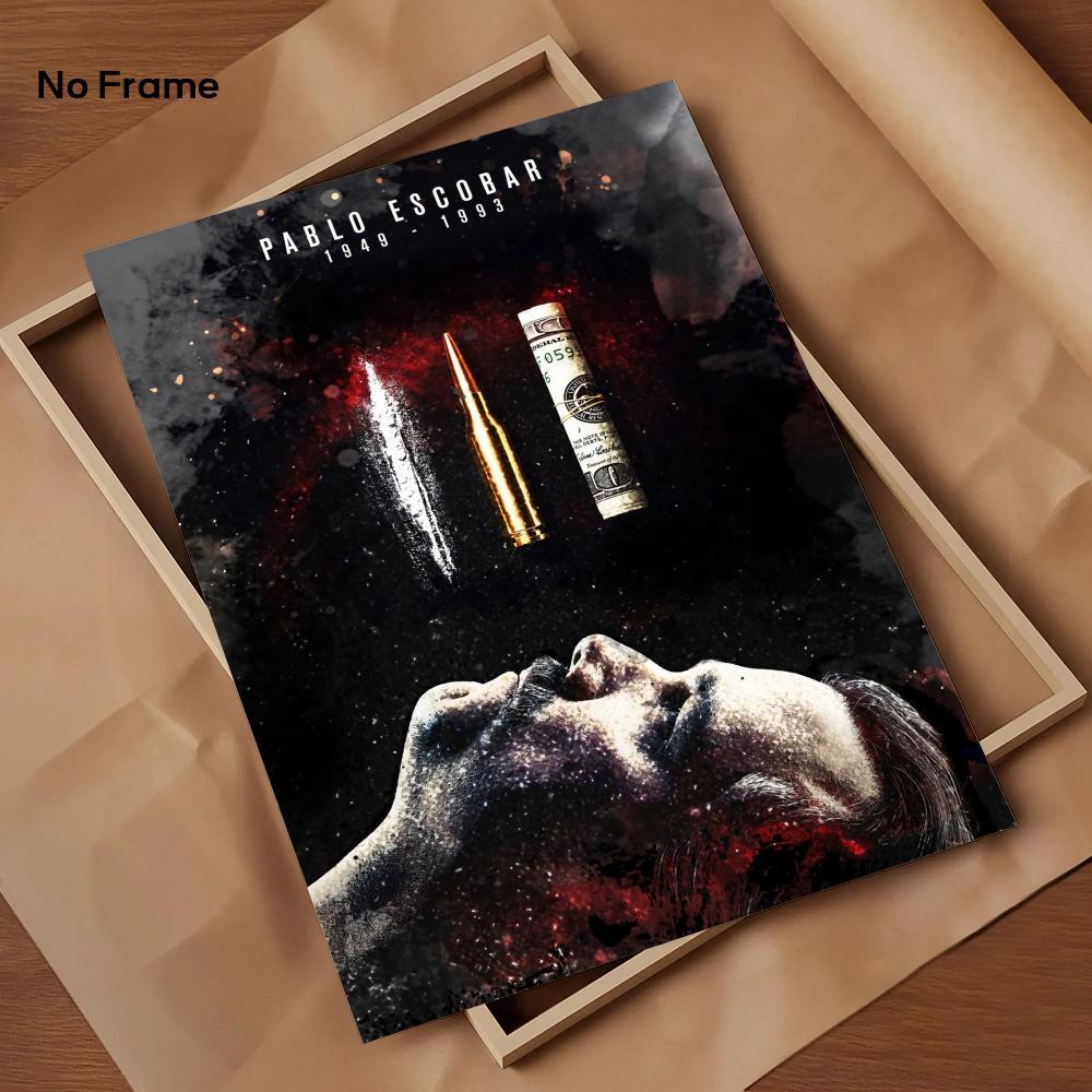 Classic Movie P-Pablo E-Escobar Poster HD Sticky Waterproof Wall Art | High Quality Print Aesthetic Home Living Bedroom Bathroom hallway Decor Trendy Room Decoration | Multiple Size Options Available