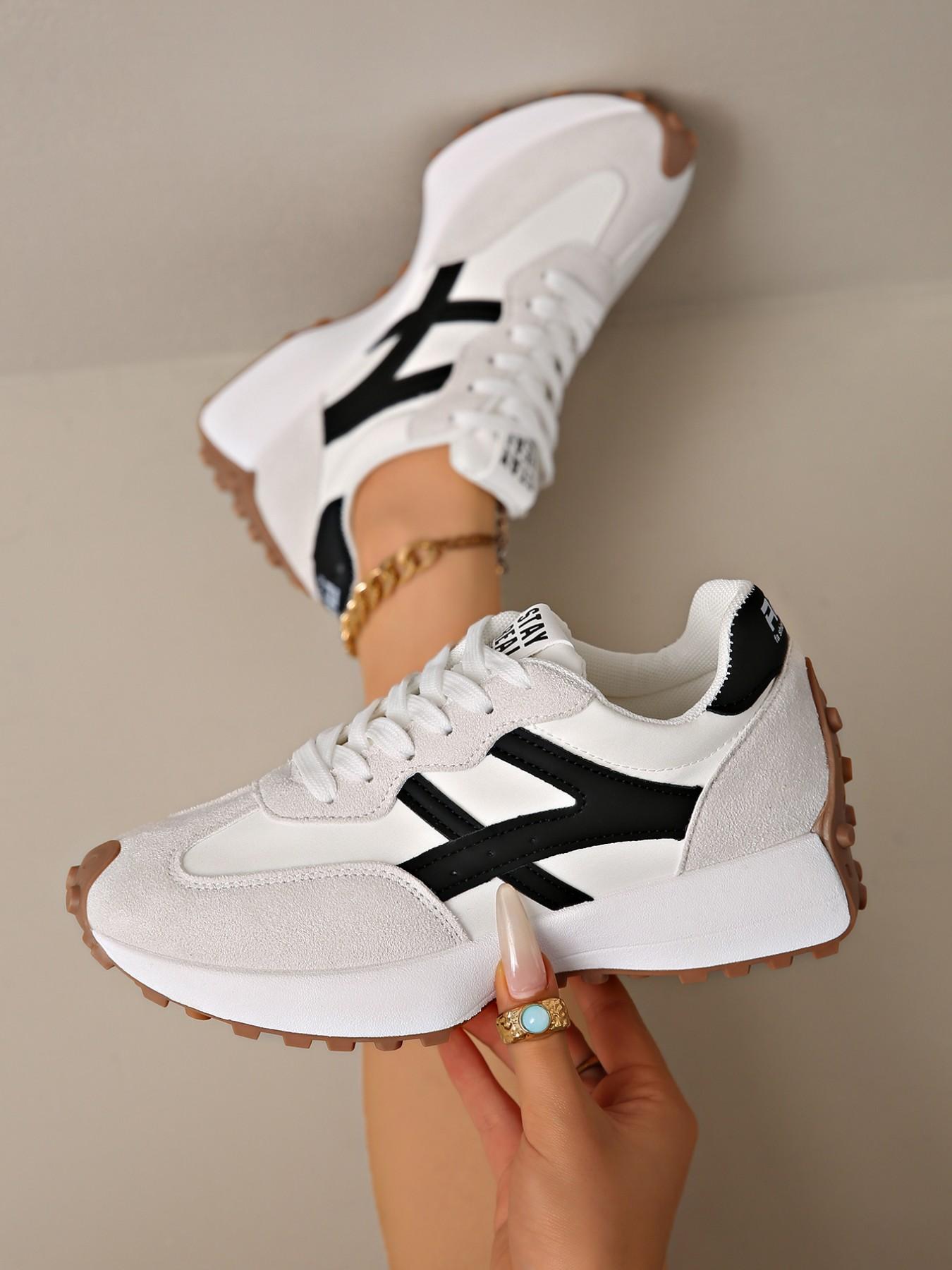 Women's Fashion Colorblock Sports Shoes, Trendy Running Shoes, Breathable Mesh Running Shoes, Comfortable Support, Casual Height-Boosting Sneakers, Ideal for Walking and Exercise