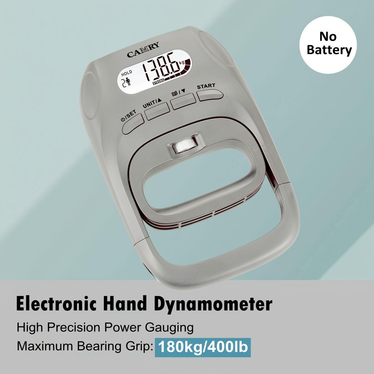 1pc Camry Digital Hand Dynamometer for Measuring Grip Strength, an Electronic Handheld Device with a Backlit LCD, Suitable for Sports, Educational Institutions, And Home Use, with a Capacity of 400Lbs/180Kg, No Batteries Required.