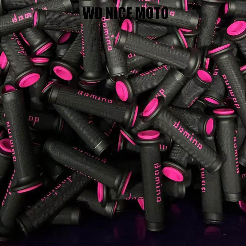 WD NICE MOTO Handle Grip for 7/8" 22 24mm Motorcycle, Universal Atv Dirt Pit Bike Racing Motocross Gel Rubber Brake Grip for Domino