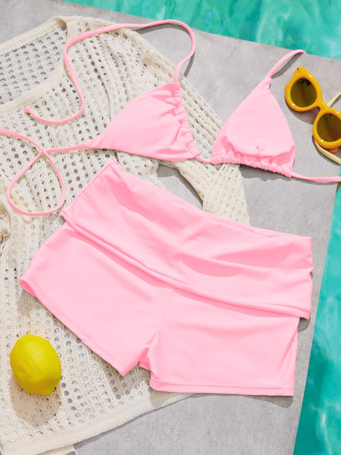 Women's Swimsuit bikini,retro every day wear baby yellow beachwear/gym pants spot Going Out Outfits/Casual/Y2k/Clothes sexy/Western Wear Women/Boho /Cocktail/Vintage/Bodycon/Rave Outfits Festival/Classy/Old Money/Streetwear/Vacation spring summer Outfit