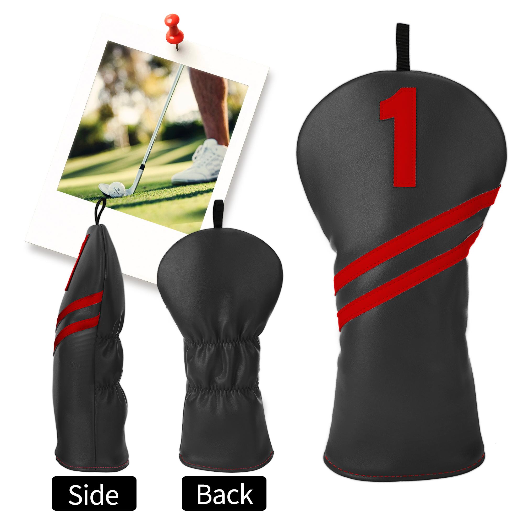 1 golf club cover,Simple classic striped design,suitable for drivers, fairway and hybrids,available in 5 colors