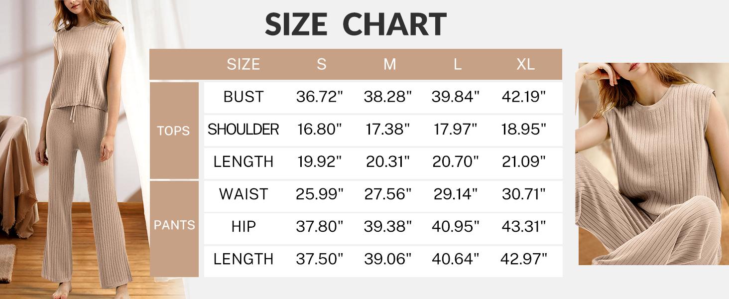 UANEO Women's 2 Piece Outfits Sweater Sets Knit Pullover Tops Sleeveless Vest Wide Leg Pants Lounge Sets Tracksuit Lady Comfort Minimalist #TikTokShopBacktoSchool