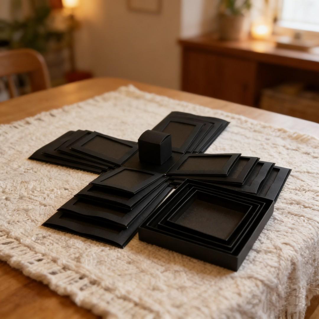 1count Five-Layer Square Album Box, Creative DIY Valentine's Day Surprise Gift Box, Couple Birthday Anniversary Gift Box